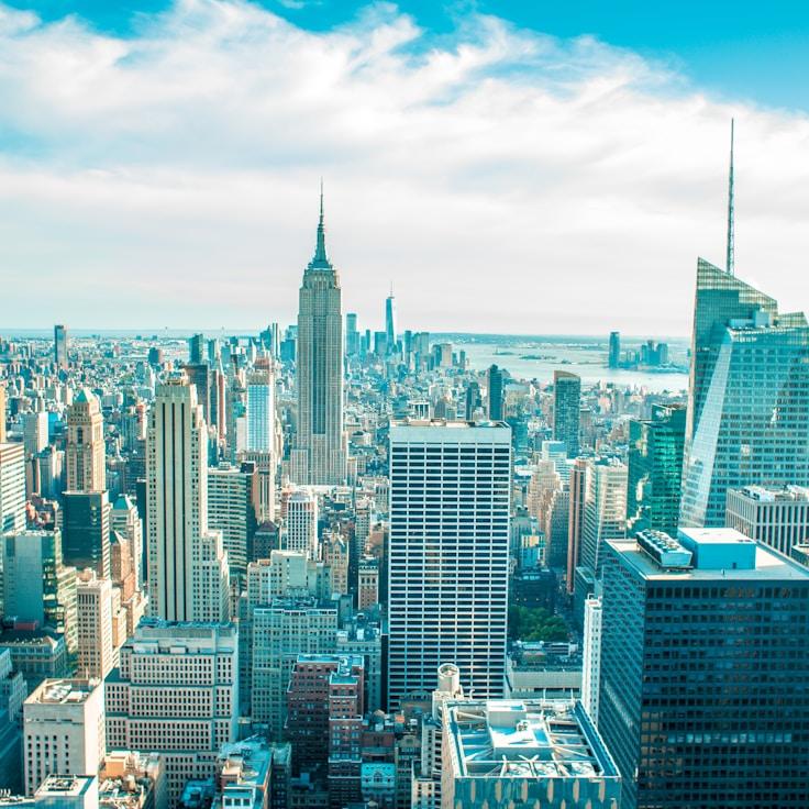 City skyline in Madrid, Spain